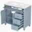 Meuble-lavabo 36 po avec lavabo, armoire de salle de bain avec tiroir rabattable, 3 tiroirs et 2 portes-8290058