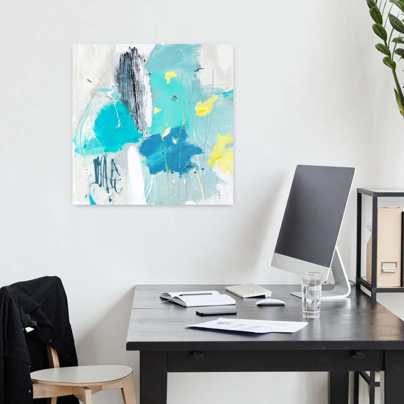 Narcisse, art abstrait contemporain, H 18 po x l 18 po