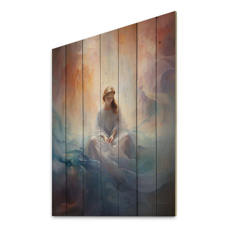 «Colorful 0 Meditation Harmony of Being» sur impression sur bois, H 32 po x l 24 po x P 0,78 po