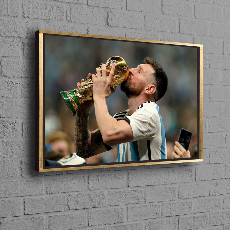 Print on Canvas, Framed Print without Mat, Gold, 20 cm H x 30 cm W