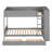 Storage Bunk Bed With Drawers & Cabinet – Space-Saving Solid Pine Frame-535051915-535051914