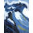 Wave in Motion - Blue Bathroom Framed Canvas Home Decor