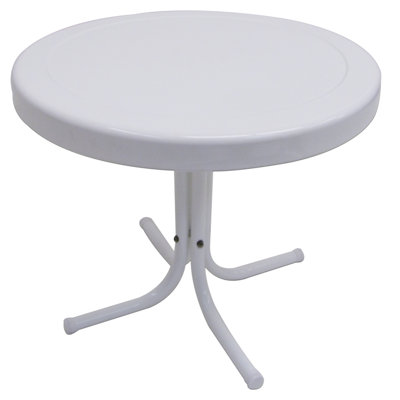 Lorrika Round Metal Outdoor Side Table , 22'' in. W 22'' in. D