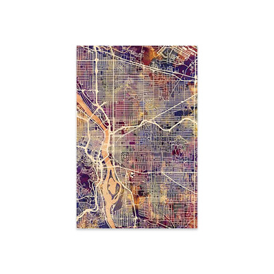 " Portland Oregon City Map II " by Michael Tompsett