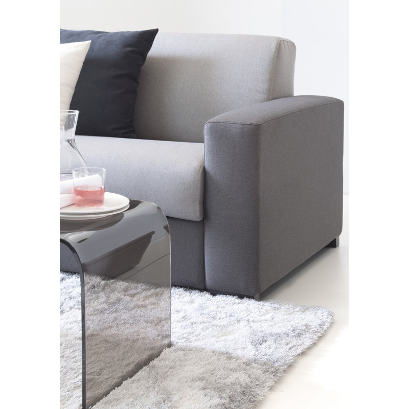 Bavar 3 Seater Sofa, 90cm H x 200cm W x 95cm D, Grey/Brown