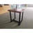 2 Pieces Small Tea Table,Walnut Night Stand,MDF Sidetable,  Sofa Table With Metal Leg