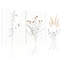 Art mural délicat sur toile tendue à motif floral et botanique, inspiré de la nature minimaliste (ensemble de 3)-1451403532