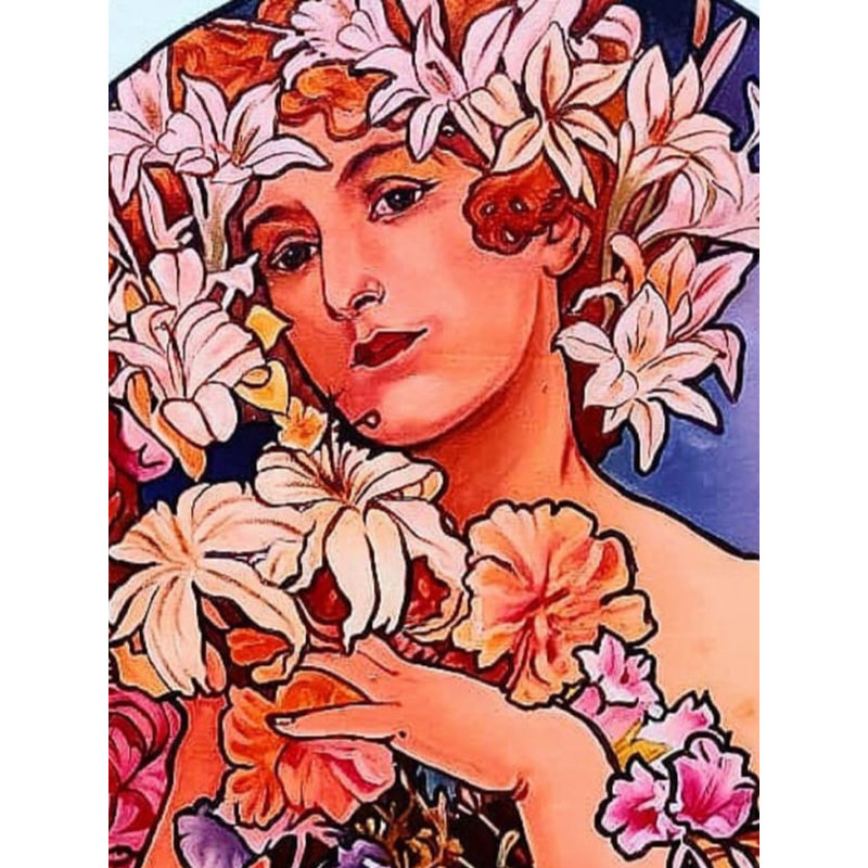 Alfons Maria Mucha | Huile sur toile | Par Gulpasha | Décoration murale