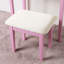 Bureau de coiffeuse Chic Chic - rangement à 3 tiroirs, miroir réglable, fabrication en bois et tiroirs à tabouret, tendance ovale, éclat-27028461
