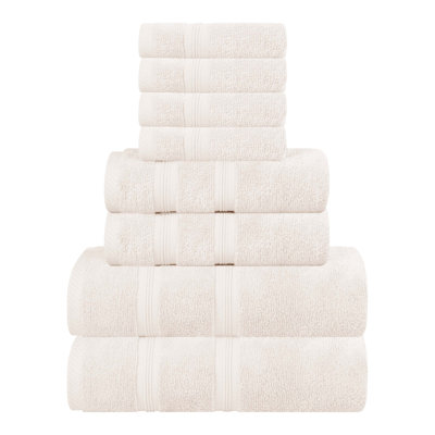 8-Piece Zero-Twist Cotton Towel Set
