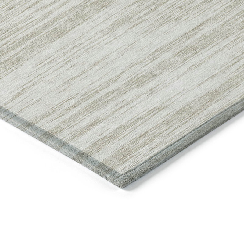 Tapis extérieur lavable abstrait ivoire et beige 3 pi x 5 pi