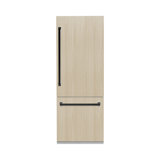 ZLINE Autograph 30 in. Panel Ready Refrigerator w/ Gray Interior and Gold Accents