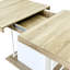 Table de salle à manger extensible de 160 à 200 cm, attrait en bois vieilli, 6 à 10 invités, chêne blanc, table de construction, saveur, sièges, structure solide
