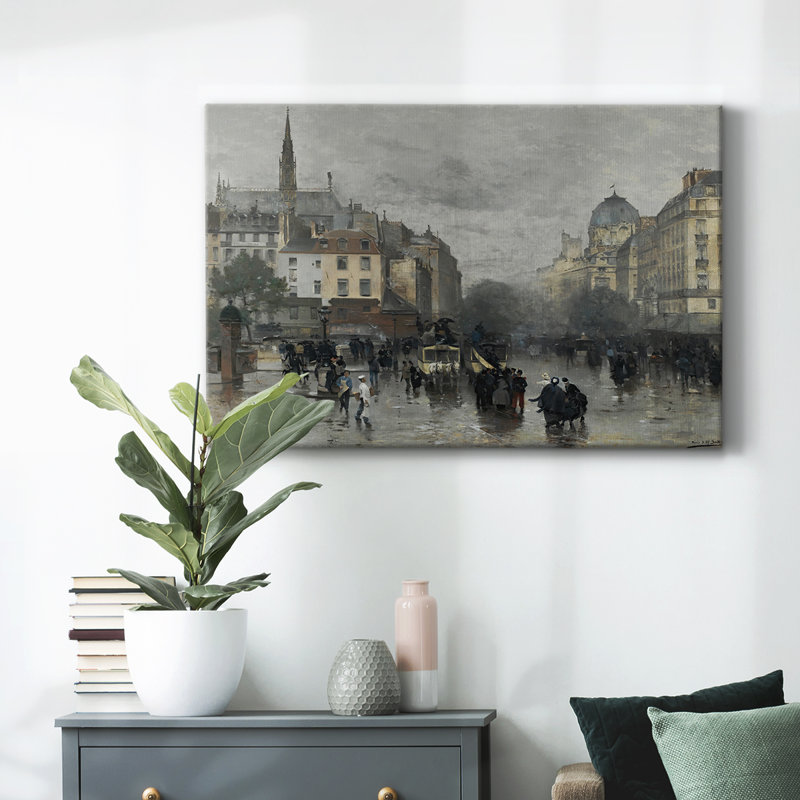 " Vintage Landscape -DI ", 9" H x 13" W x 1.5'' D, Wrapped Canvas