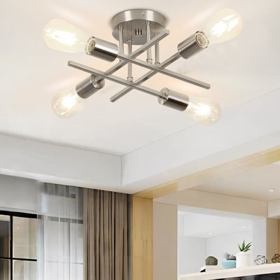 Hannah-Jayne 4 - Light 12.8'' Sputnik Modern Linear Flush Mount
