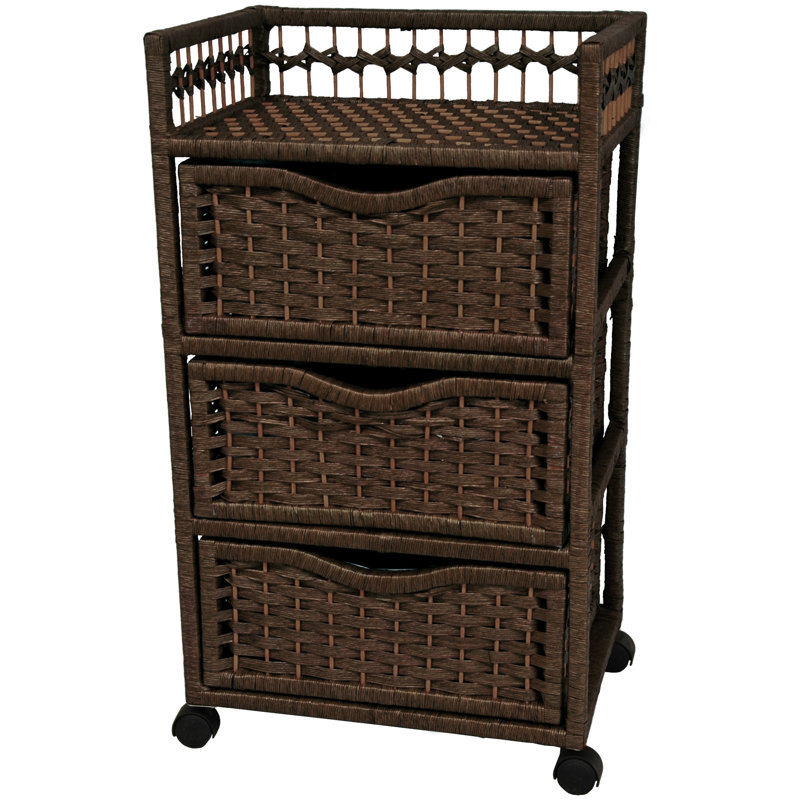 Isabela 3 Drawer Storage Drawer, Mocha