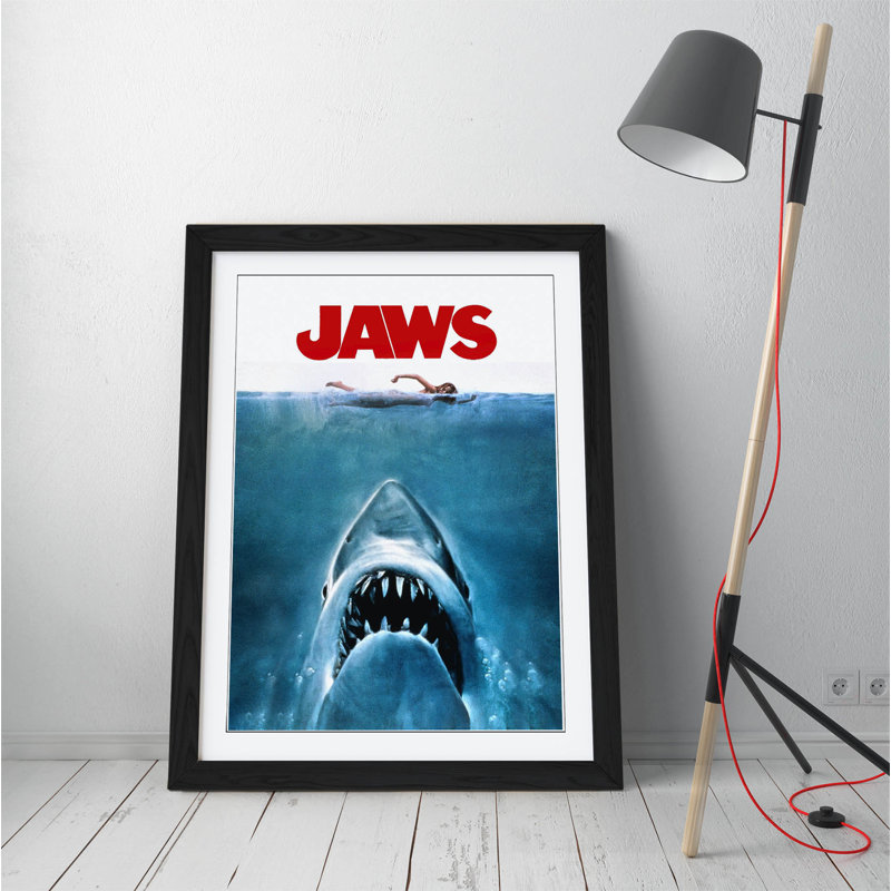 Jaws Vintage Movie Poster Shark - Single Picture Frame Painting on Canvas
