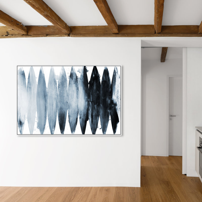 «Abstract Paradise Found Mute», reproduction d'art sur toile, Cadre blanc, H 16 po x l 24 po x P 1,5 po