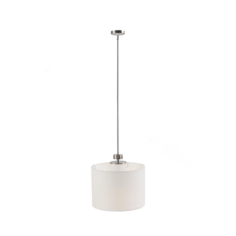 Luminaire suspendu en métal avec abat-jour tambour