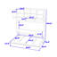 Grand lit escamotable en bois avec grand espace de rangement