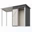 Abri métallique adossé avec pergola ouverte