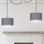 Pascua 2 - Light Black Drum Pendant-40748495