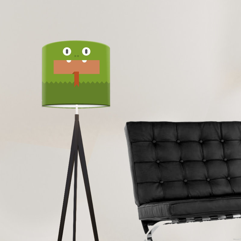 29 cm H Drum Paper Lamp Shade ( Screw On ) in Green