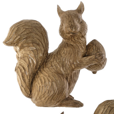 7.5" Resin Winter Chalet Squirrel Set of 2