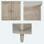 Console Table with Storage Cabinet, Accent Cabinet with Lower Shelf, Buffet Sideboard Cabinet with Adjustable Shelves