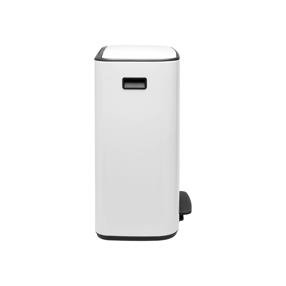 Brabantia Bo Step On Trash Can, 16 Gallon, White