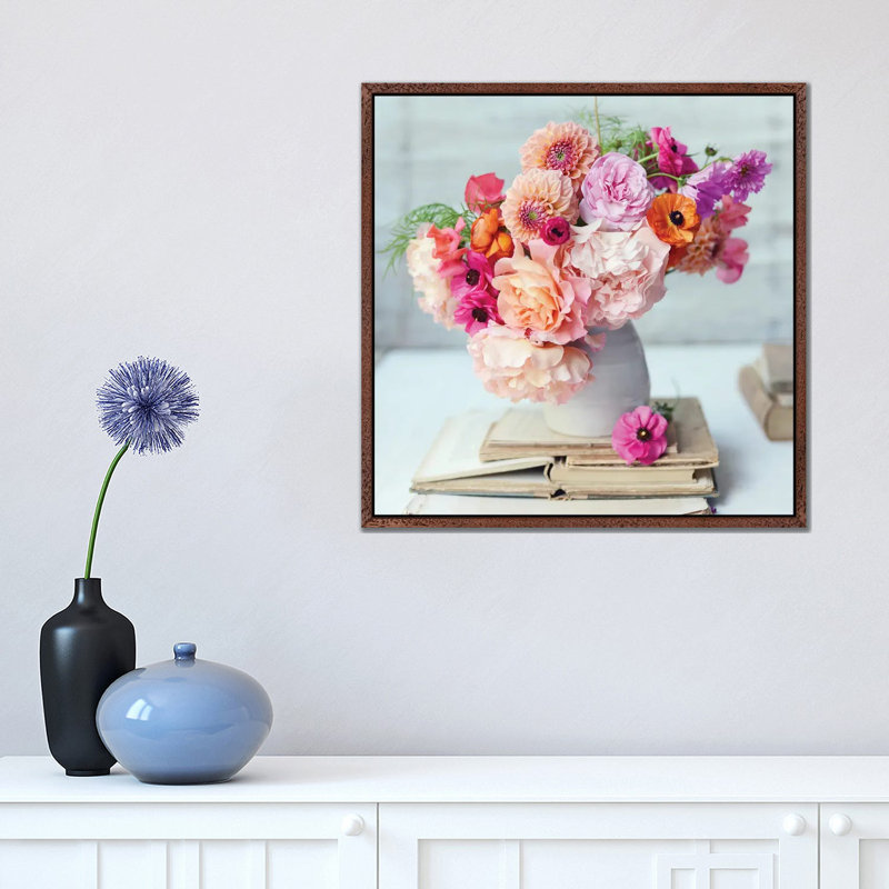 Afternoon Delight by Sarah Gardner - Print on Canvas, 45.72 cm H x 45.72 cm W, Brown Floater Frame