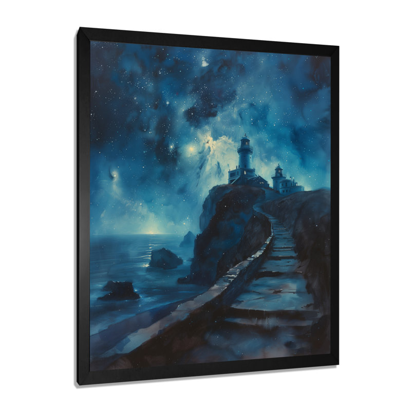 Galactic Glimpse, H 12 po x l 20 po x P 1 po, Toile encadrée noire simple