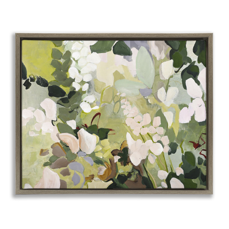  Art mural moderne sur toile flottante, "Modern Botanical Impressions" par Design Fabrikken, Cadre flottant orme Montalcino