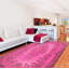 Tapis rose foncé en laine noué à la main de conception unique 2000 pi 5 pi 6 po x 9 pi 9 po Oberg