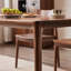 Ensemble de table rétro en noyer noir-106257229