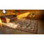 Square Shape Room Size Ivory Antique Chinese Rug Influenced Design Antique American Hooked Rug