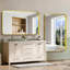 Miroir de salle de bain, miroir rectangulaire avec cadre en métal profond, coin arrondi, verre trempé, grand miroir pour mur, plus de 2 lavabos, installé verticalement / horizontalement, transparent-597902389-597902395