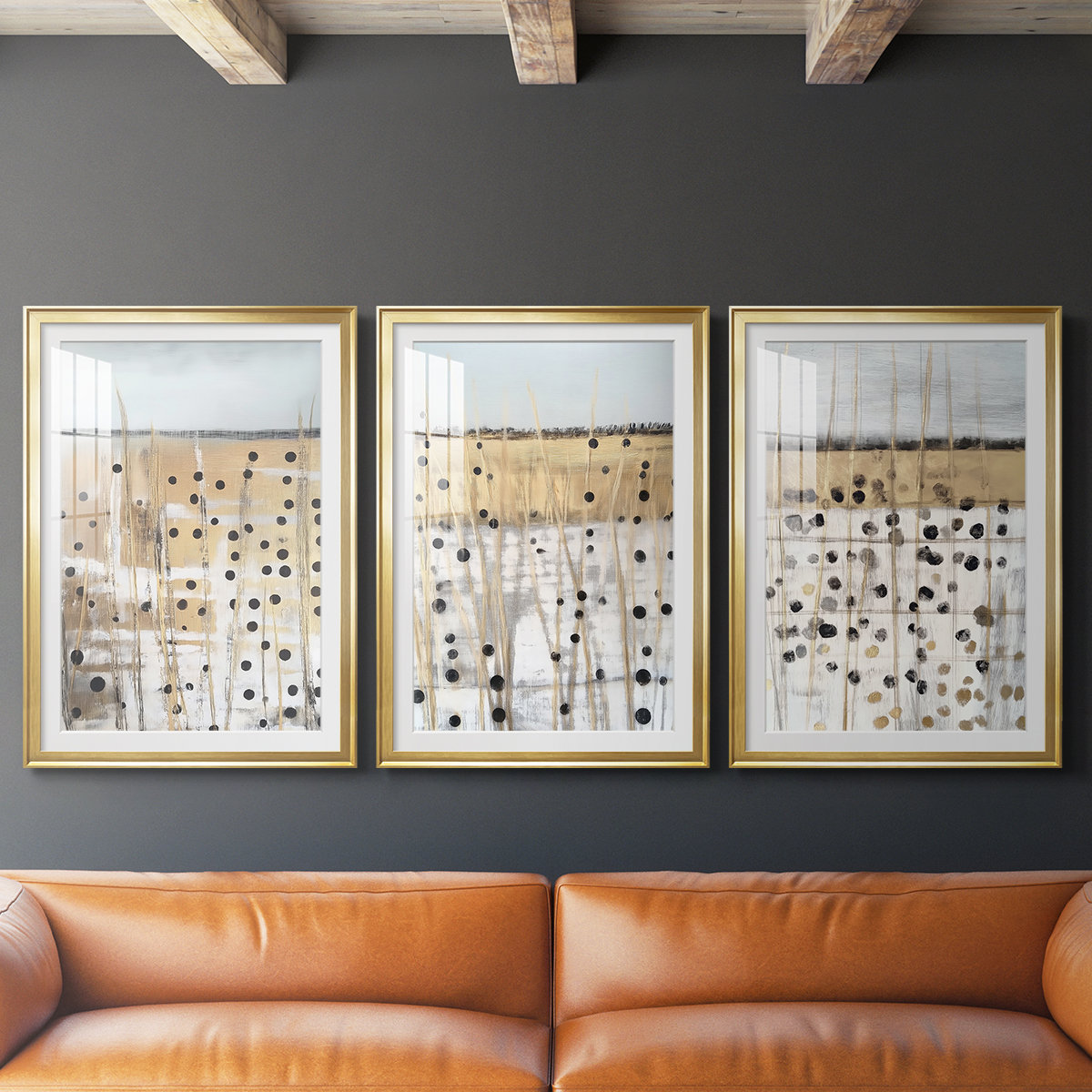 Hokku Designs ABSTRACT Series CMXV -Custom Framed Premium Print W Matt ...