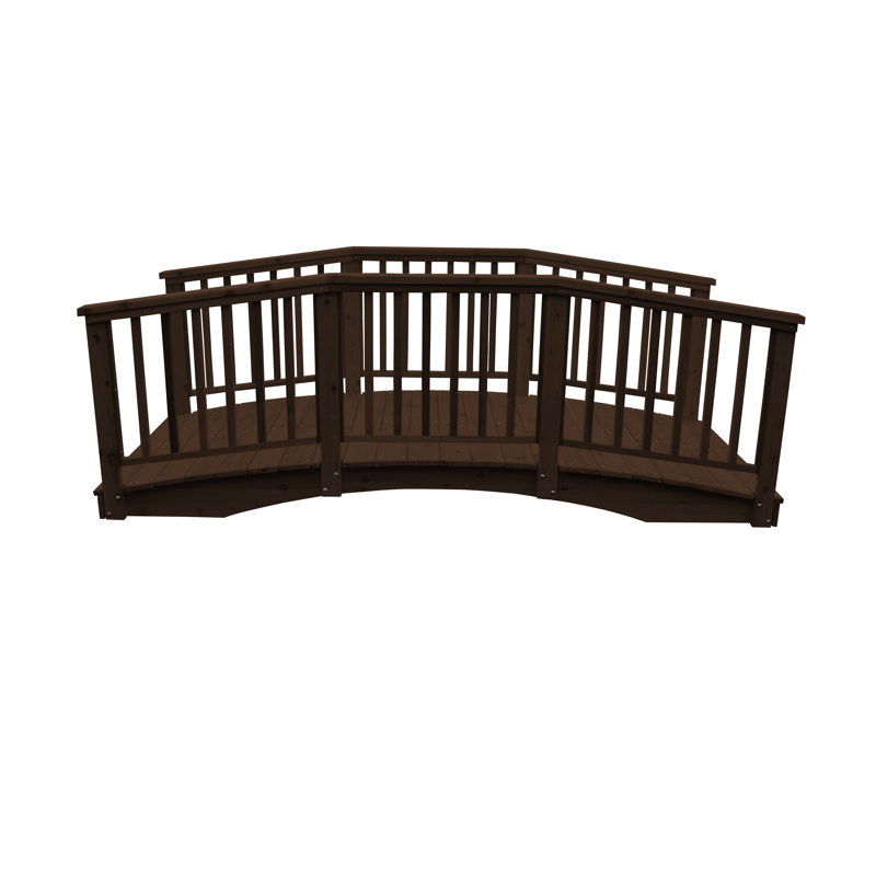 Pont-balustre Western Cedar 12 pi, 	Teinture noyer