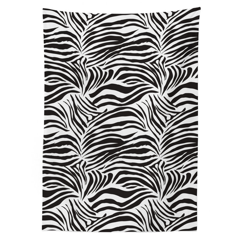 Zebra Print Tablecloth, 70" x 52"