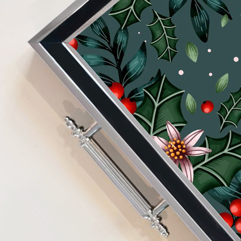 Elegant Glass Tray, 19.7 x 11.4 x 1.4 inches | 100% Durable Glass Construction | Easy to Clean with Damp Cloth | Ideal for Serving, Decorative Display, and Organizing | Stylish Addition to Home Décor