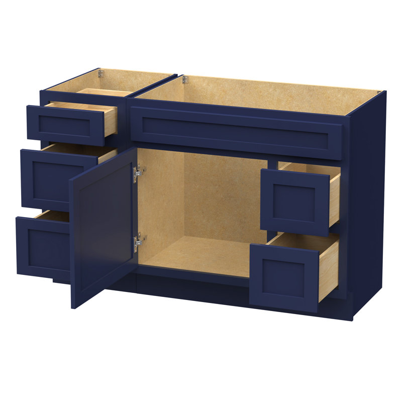 Base de meuble-lavabo simple 51 po seulement, Bleu