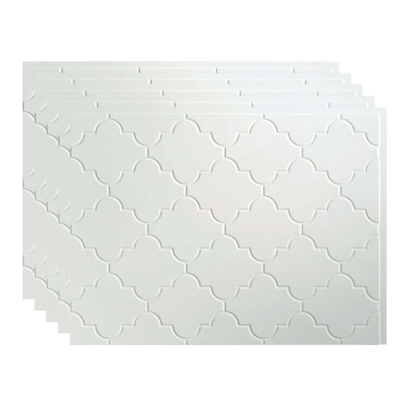 Ensemble de dosseret décoratif en vinyle 15 pi2 FASÄDE Monaco, Blanc mat