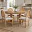 Ensemble de table de salle à manger extensible rétro 5 pièces avec 4 chaises rembourrées Retro