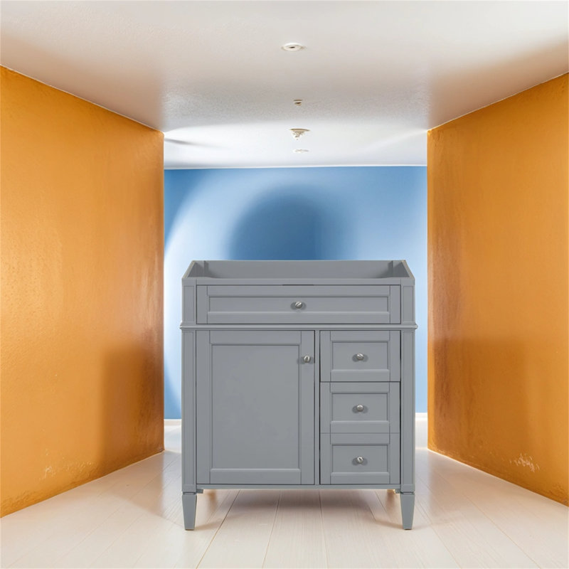 Base de meuble-lavabo simple 29 po seulement, Gris