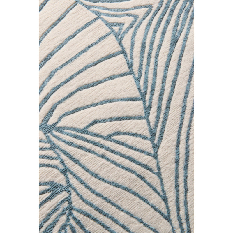 Adam Hunter Waves Blue Area Rug, Rectangle 5' x 7'6"