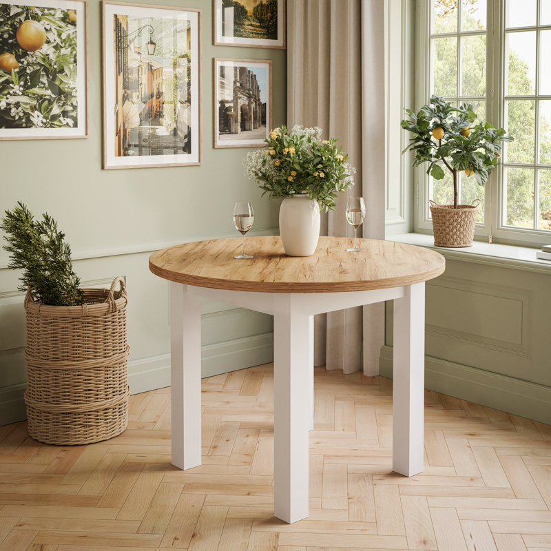 Ohli Round 100cm Restaurant Table, Light Brown
