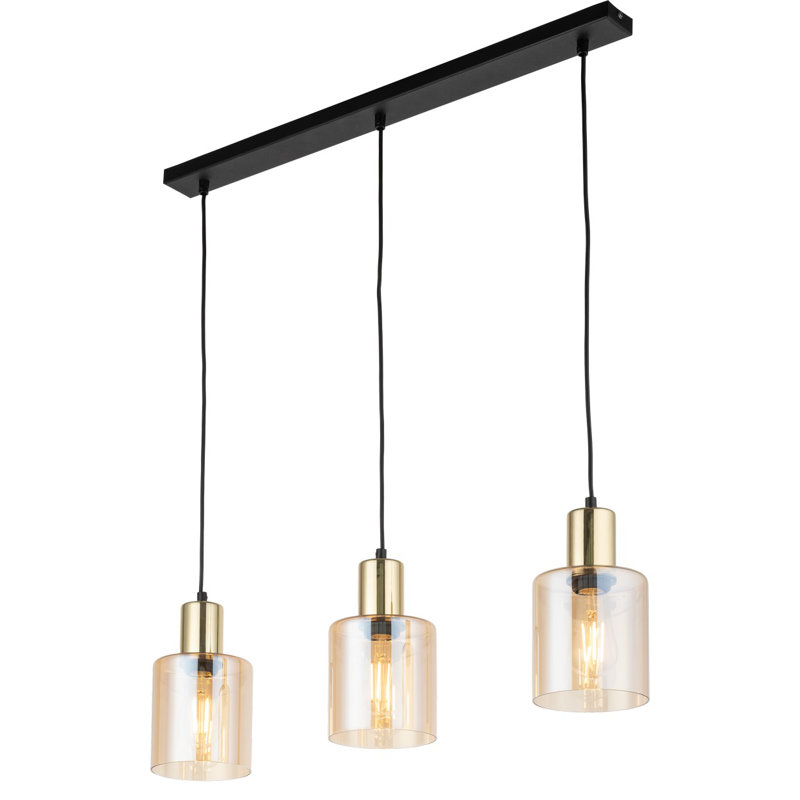Azeem 3 - Light Kitchen Island Pendant, Gold/Brown