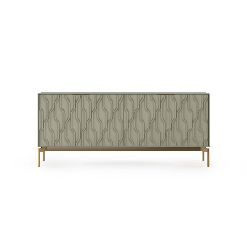 Mesa 79.5'' W Sideboard, Moss/Brushed Brass
