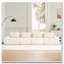 Canapé modulaire modulaire pour le salon, tissu en flanelle, très texturé, canapé 4 places surdimensionné-238417651-238417650-238417649